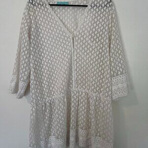 Melissa Odabash Coverup Womens Medium White Embroidered